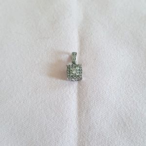 Sold: Small 10k WG Diamond Pendant